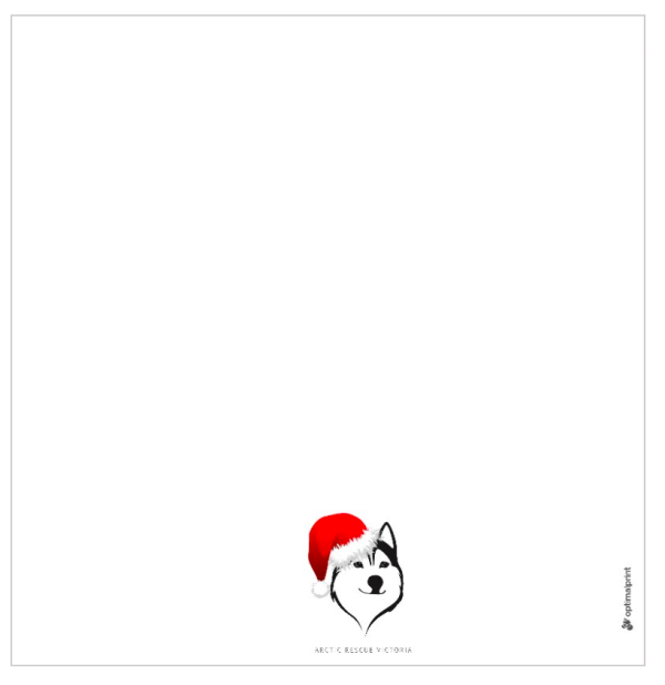 Square Christmas card - back
