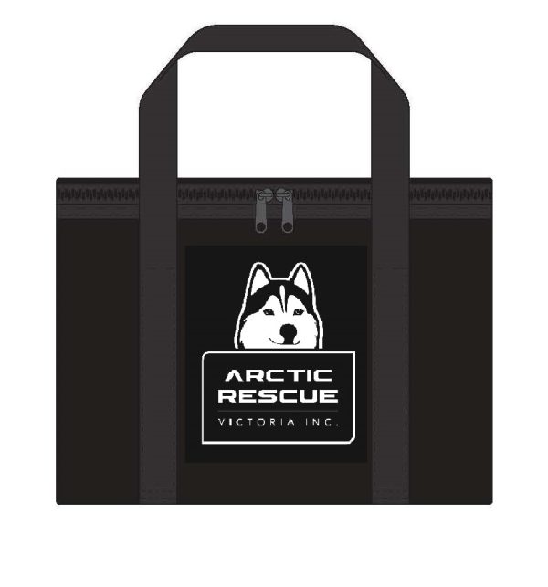 Insulated cooler bag - 11 litre capacity, black with white ARV logo