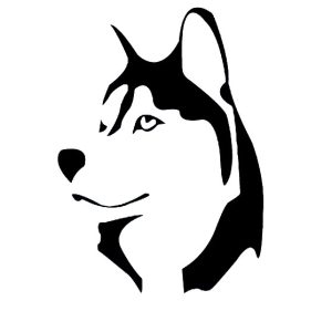 Husky head car sticker